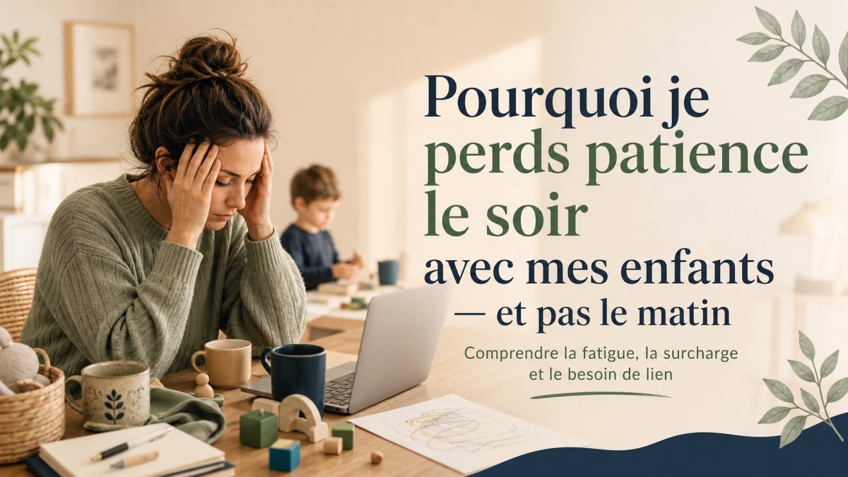 Pourquoi je perds patience le soir avec mes enfants — et pas le matin